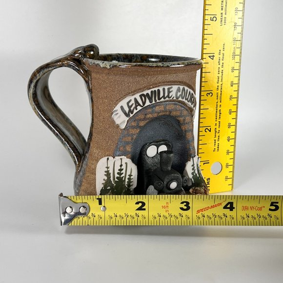 Train Leadville Colorado Coffee Cup Mug Studio Art Pottery Stoneware - Picture 9 of 10